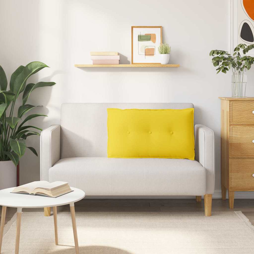 Rugkussen Lichtgeel 80 x 19 x 50 cm Stof is nu te koop bij PeponiXL, paradijselijk wonen!