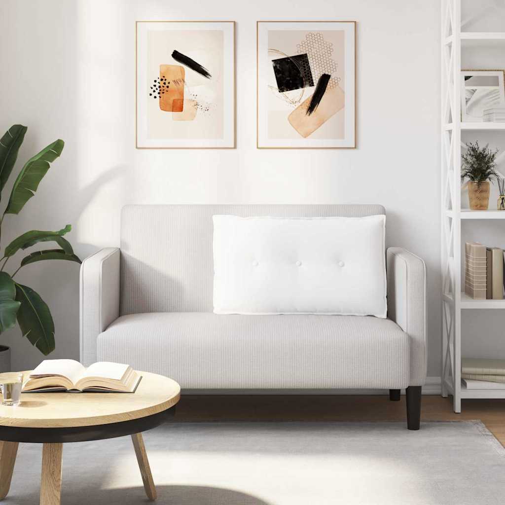 Rugkussen Wit 80 x 19 x 50 cm Stof is nu te koop bij PeponiXL, paradijselijk wonen!