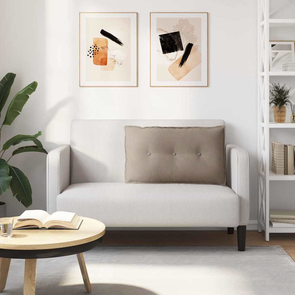 Rugkussen Taupe 80 x 50 cm Microvezel Stof is nu te koop bij PeponiXL, paradijselijk wonen!