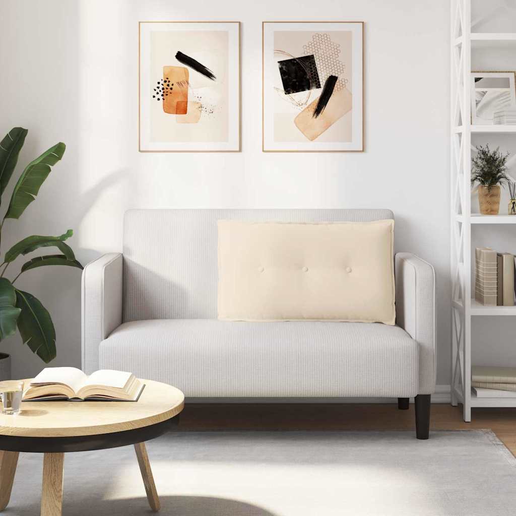 Rugkussen Beige 80 x 50 cm Microvezel Stof is nu te koop bij PeponiXL, paradijselijk wonen!