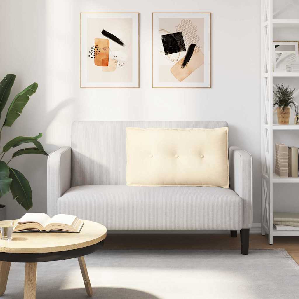 Rugkussen Crème 80 x 50 cm Cordstof is nu te koop bij PeponiXL, paradijselijk wonen!