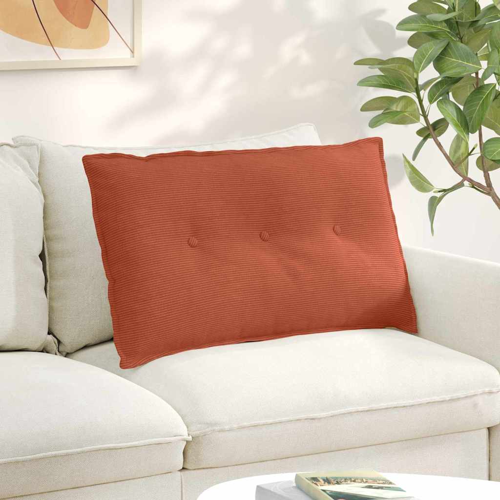 Rugkussen Rood-oranje 80 x 50 cm Cordstof is nu te koop bij PeponiXL, paradijselijk wonen!