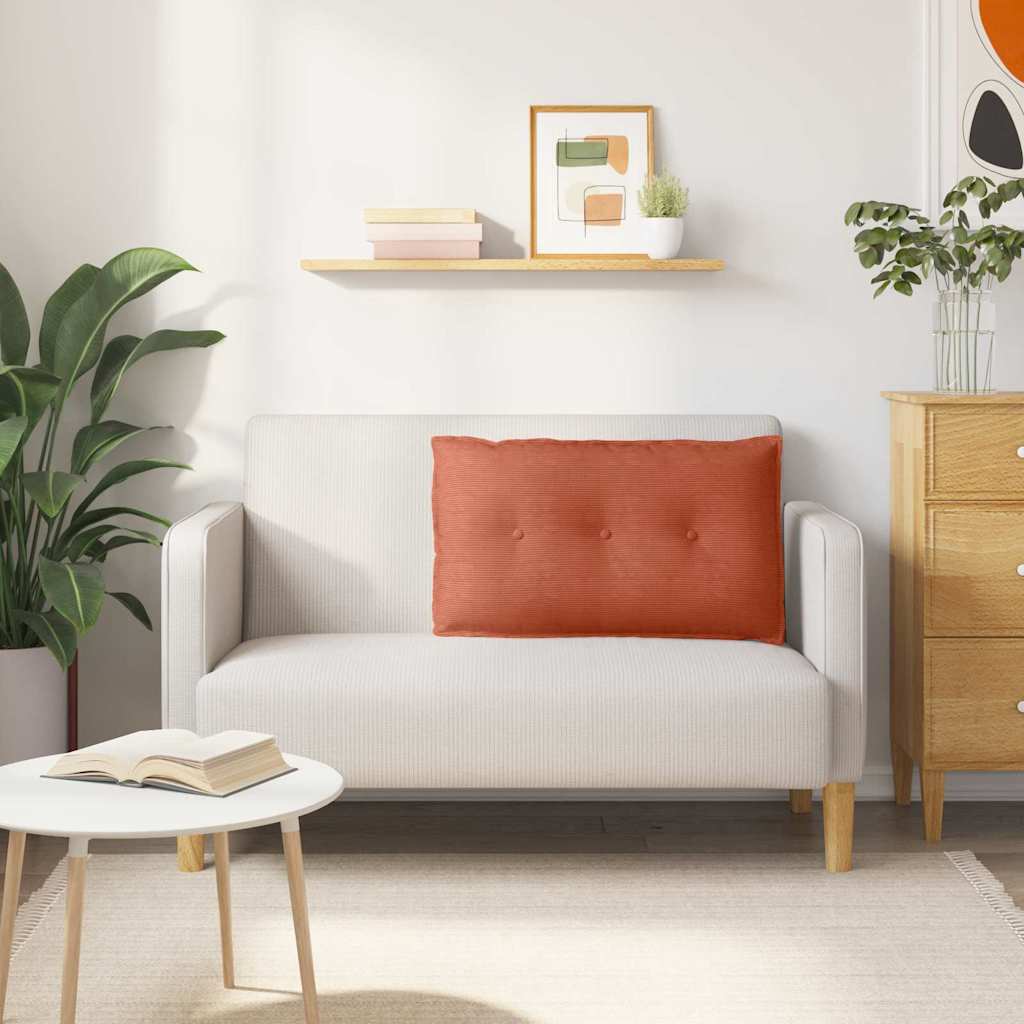 Rugkussen Rood-oranje 80 x 50 cm Cordstof is nu te koop bij PeponiXL, paradijselijk wonen!