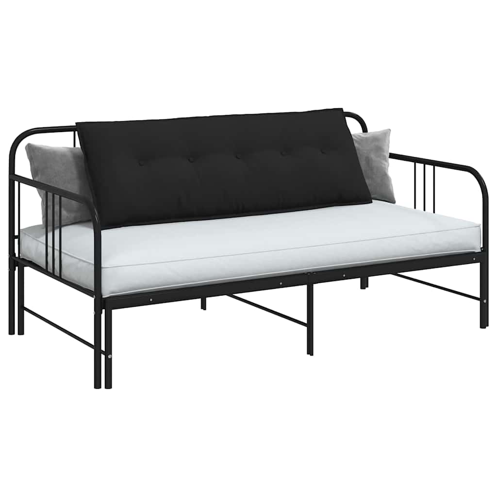 Rugkussen Zwart 140 x 50 cm Microvezel Stof is nu te koop bij PeponiXL, paradijselijk wonen!