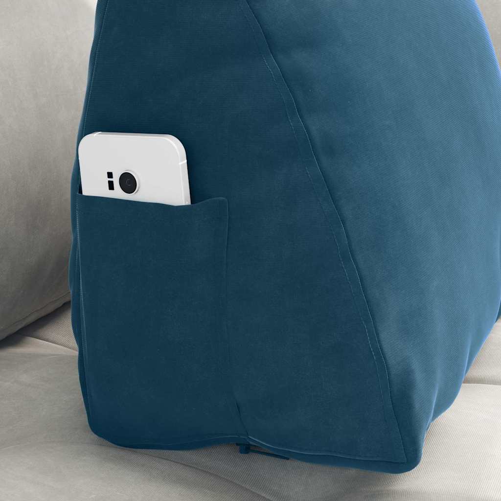 Rugkussen Blauw 45 x 20 x 35 cm Cordstof is nu te koop bij PeponiXL, paradijselijk wonen!