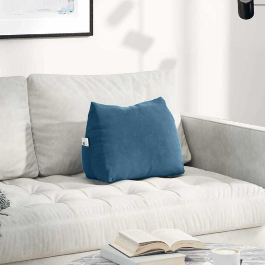 Rugkussen Blauw 45 x 20 x 35 cm Cordstof is nu te koop bij PeponiXL, paradijselijk wonen!