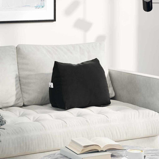 Rugkussen Zwart 45 x 20 x 35 cm Cordstof is nu te koop bij PeponiXL, paradijselijk wonen!