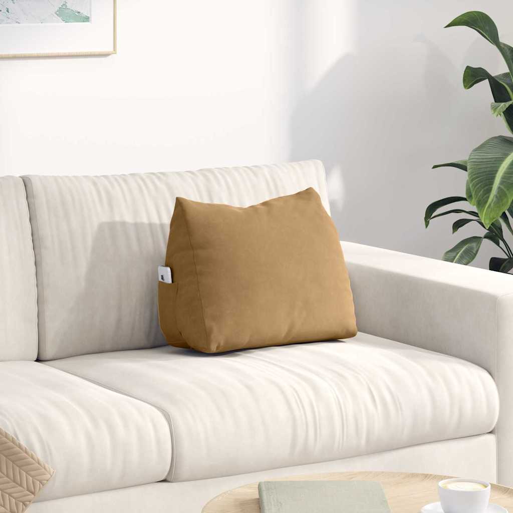 Rugkussen Bruin 45 x 20 x 35 cm Cordstof is nu te koop bij PeponiXL, paradijselijk wonen!