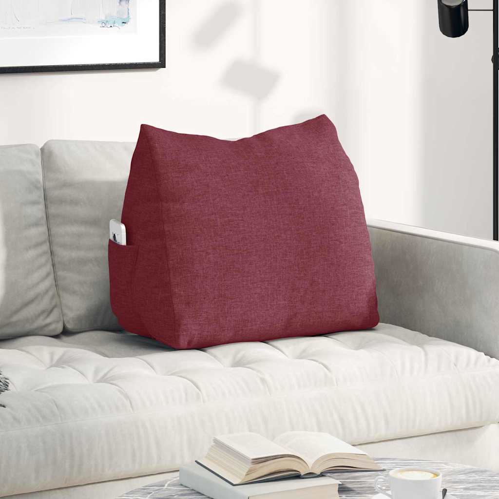 Rugkussen Wijnrood 60 x 20 x 50 cm Stof is nu te koop bij PeponiXL, paradijselijk wonen!