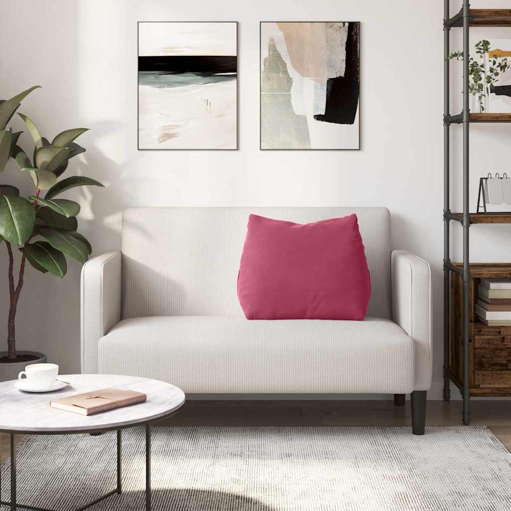 Rugkussen Wijnrood 60 x 20 x 50 cm Cordstof is nu te koop bij PeponiXL, paradijselijk wonen!