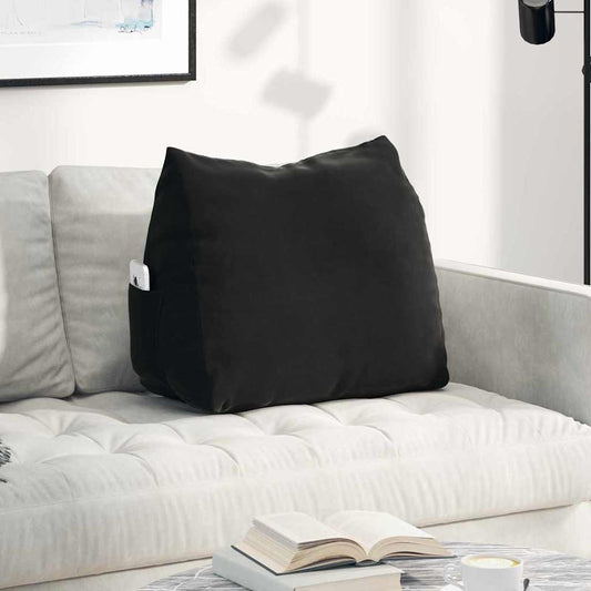 Rugkussen Zwart 60 x 20 x 50 cm Cordstof is nu te koop bij PeponiXL, paradijselijk wonen!