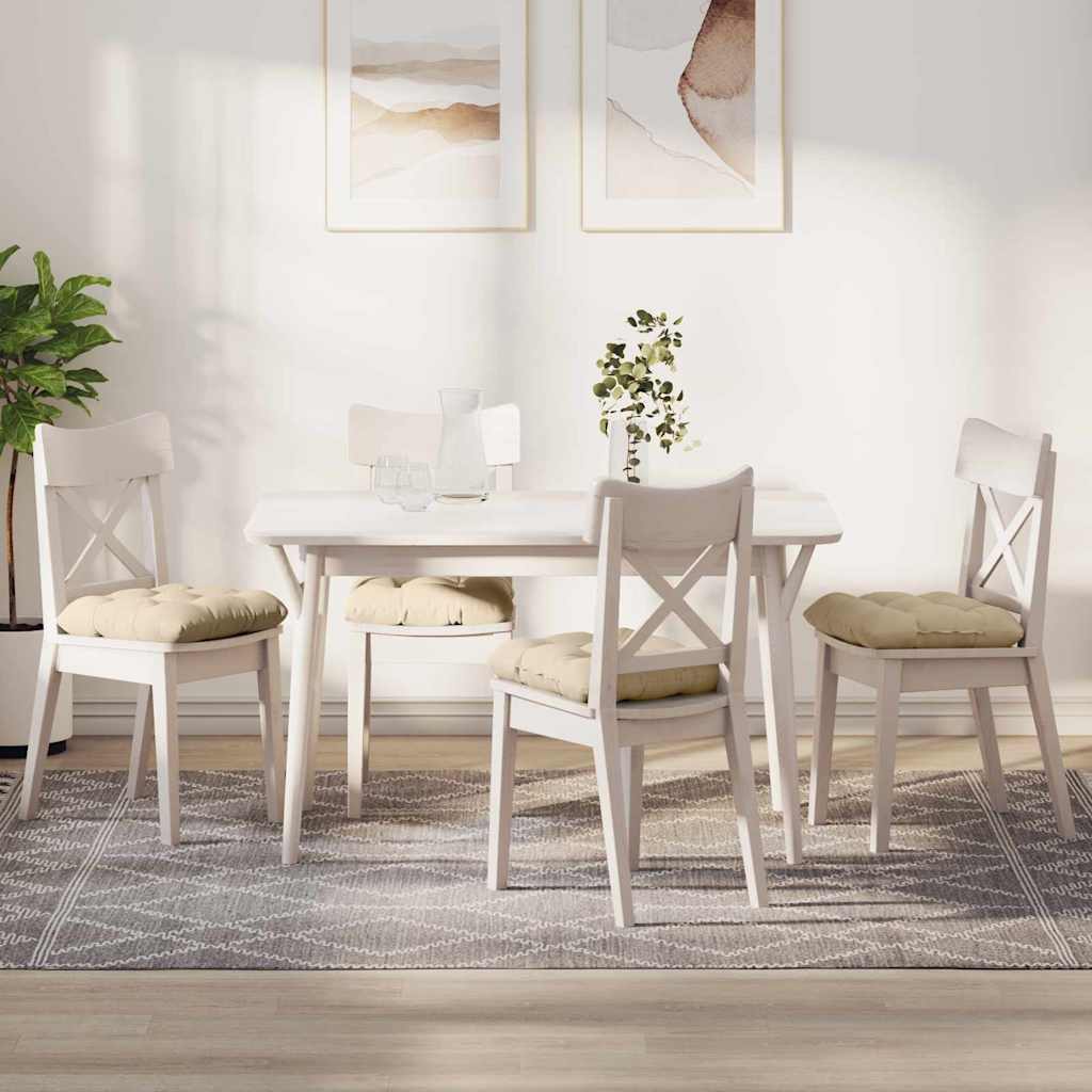 Zitkussens 4 pcs Crème 45 x 45 cm Microvezel Stof is nu te koop bij PeponiXL, paradijselijk wonen!