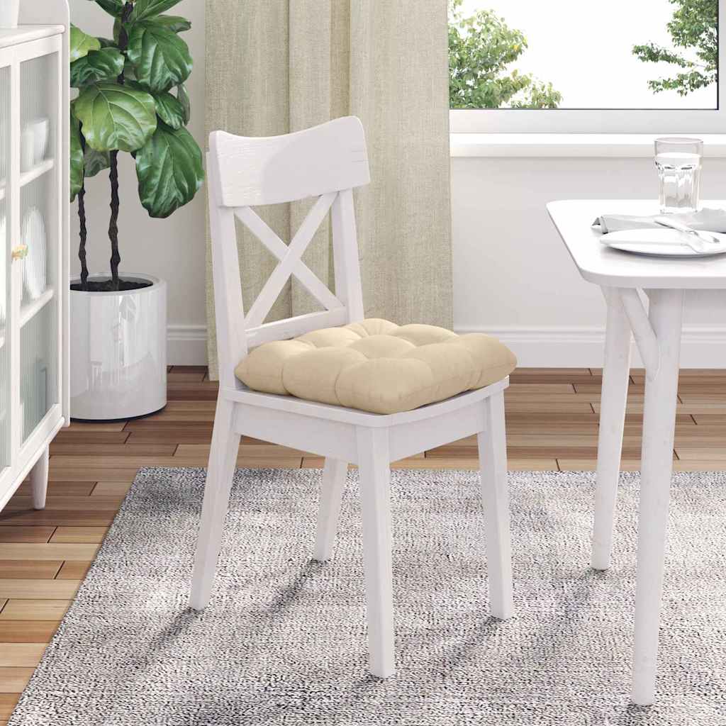 Zitkussens 4 pcs Crème 45 x 45 cm Microvezel Stof is nu te koop bij PeponiXL, paradijselijk wonen!