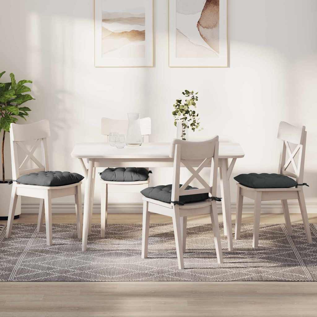 Zitkussens 2 pcs Donkergrijs 40 x 40 x 6 cm Stof is nu te koop bij PeponiXL, paradijselijk wonen!