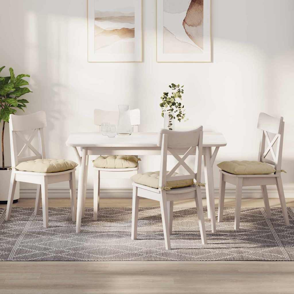 Zitkussens 2 pcs Crème 40 x 40 x 6 cm Stof is nu te koop bij PeponiXL, paradijselijk wonen!