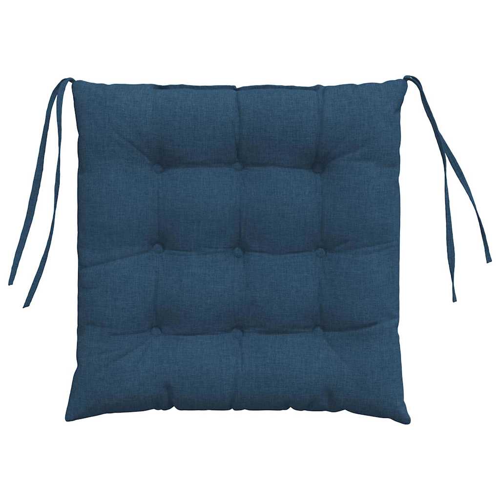 Zitkussens 2 pcs Blauw 40 x 40 x 6 cm Stof is nu te koop bij PeponiXL, paradijselijk wonen!