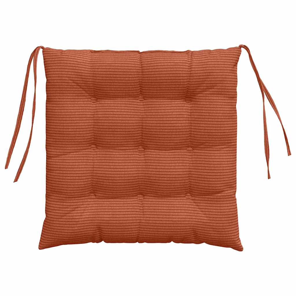 Zitkussens 4 pcs Rood-oranje 40 x 40 x 6 cm Katoen Stof is nu te koop bij PeponiXL, paradijselijk wonen!