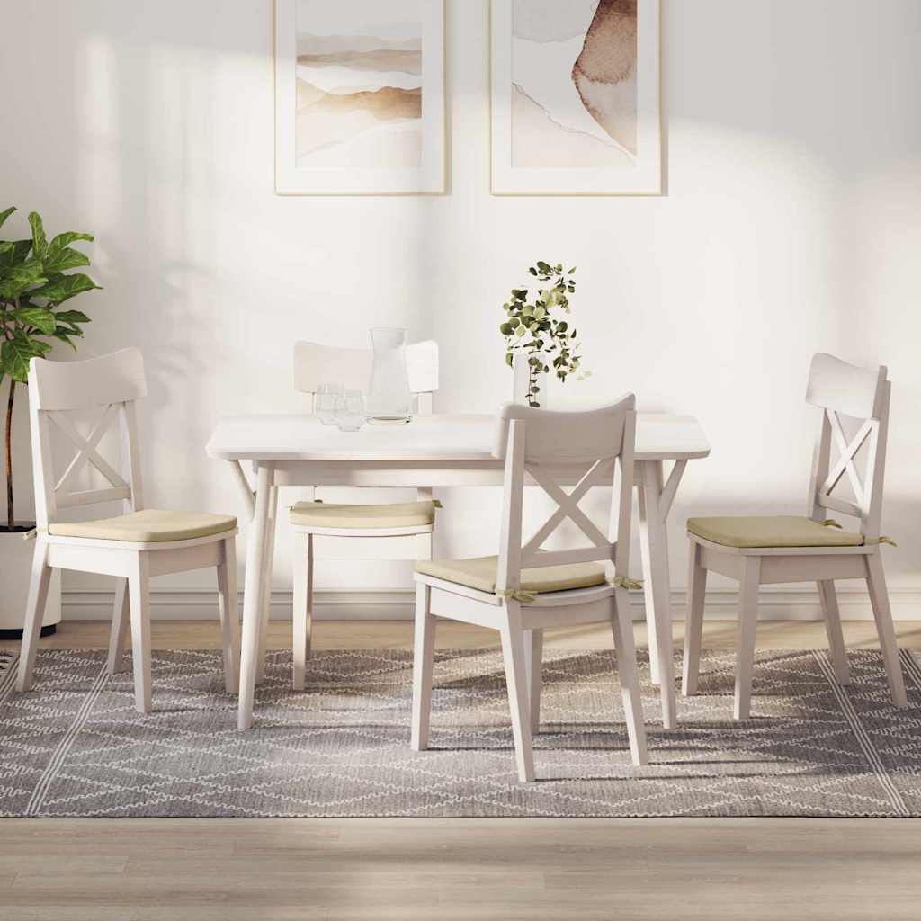 Zitkussens 4 pcs Crème 40 x 40 x 3 cm Stof is nu te koop bij PeponiXL, paradijselijk wonen!