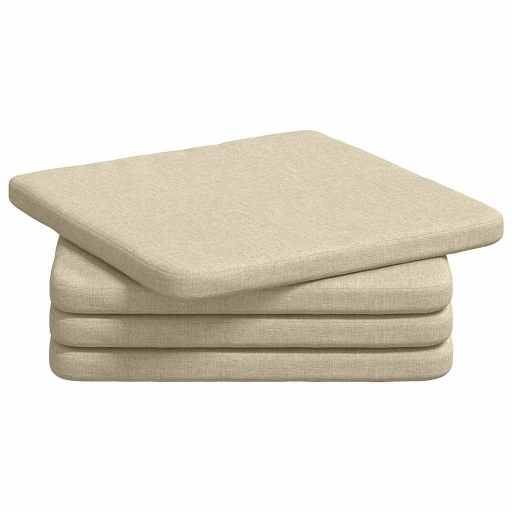 Zitkussens 4 pcs Crème 40 x 40 x 3 cm Stof is nu te koop bij PeponiXL, paradijselijk wonen!