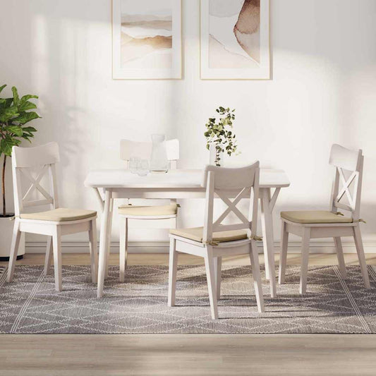 Zitkussens 4 pcs Crème 40 x 40 x 3 cm Microvezel Stof is nu te koop bij PeponiXL, paradijselijk wonen!