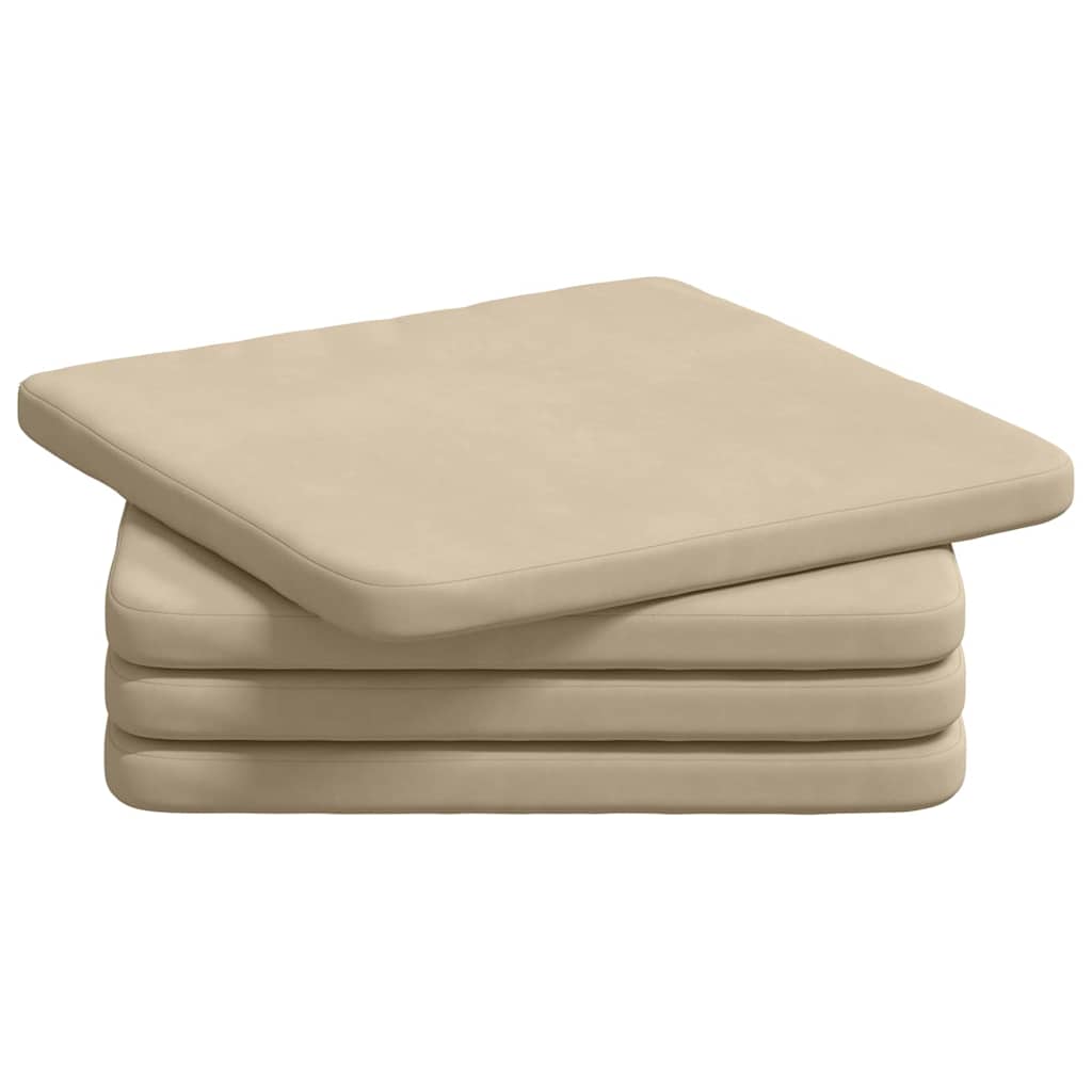 Zitkussens 4 pcs Crème 40 x 40 x 3 cm Microvezel Stof is nu te koop bij PeponiXL, paradijselijk wonen!