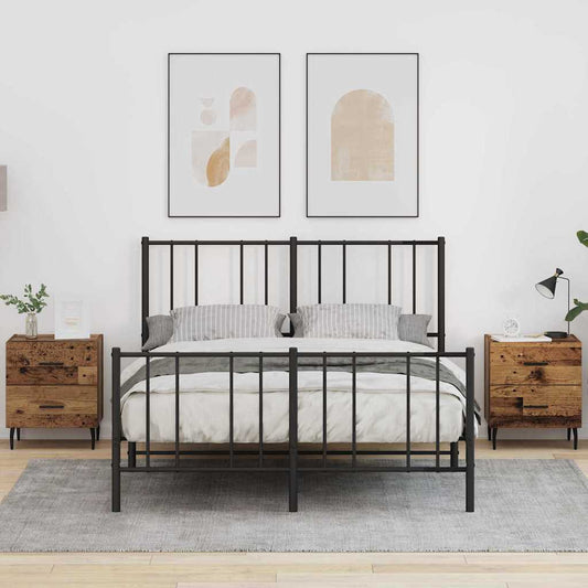 Nachtkastje 2 pcs Oudhout 40 x 35 x 47,5 cm Bewerkt hout is nu te koop bij PeponiXL, paradijselijk wonen!
