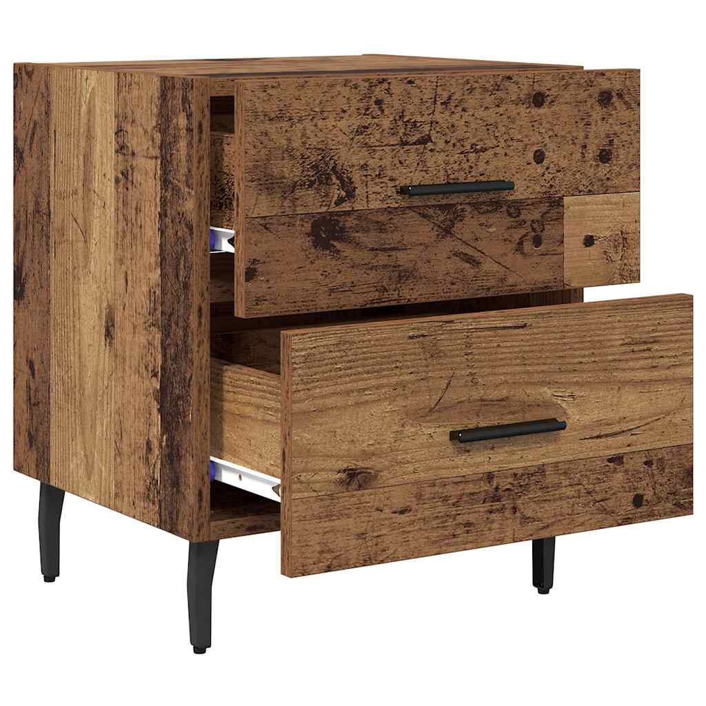 Nachtkastje 2 pcs Oudhout 40 x 35 x 47,5 cm Bewerkt hout is nu te koop bij PeponiXL, paradijselijk wonen!