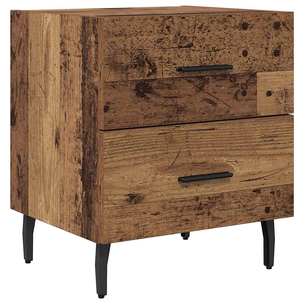 Nachtkastje 2 pcs Oudhout 40 x 35 x 47,5 cm Bewerkt hout is nu te koop bij PeponiXL, paradijselijk wonen!