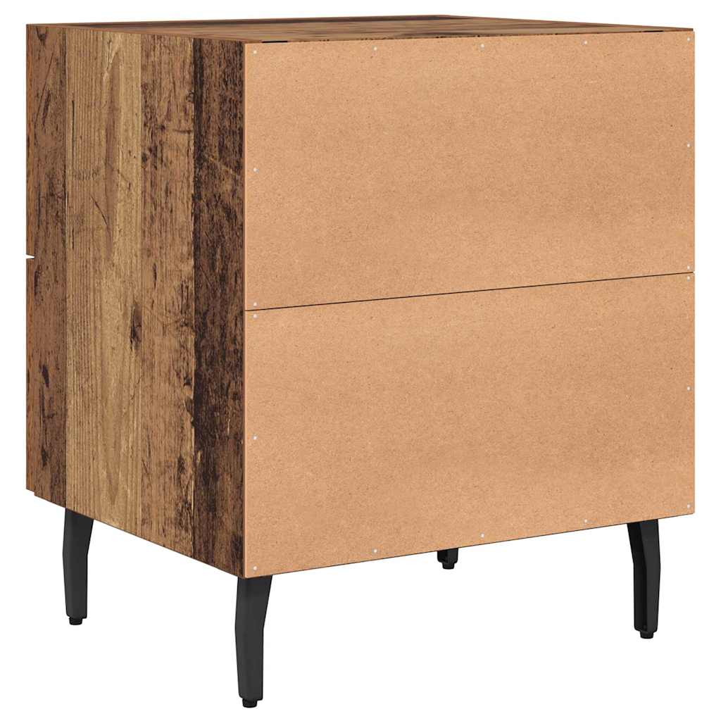 Nachtkastje 2 pcs Oudhout 40 x 35 x 47,5 cm Bewerkt hout is nu te koop bij PeponiXL, paradijselijk wonen!