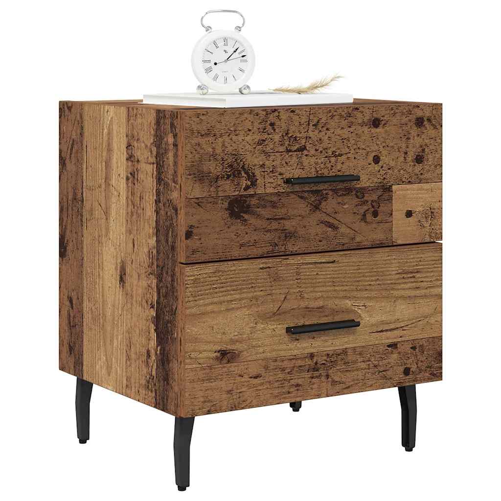 Nachtkastje 2 pcs Oudhout 40 x 35 x 47,5 cm Bewerkt hout is nu te koop bij PeponiXL, paradijselijk wonen!
