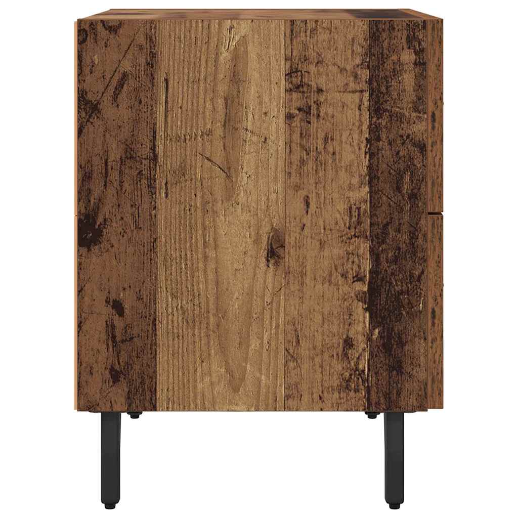 Nachtkastje 2 pcs Oudhout 40 x 35 x 47,5 cm Bewerkt hout is nu te koop bij PeponiXL, paradijselijk wonen!