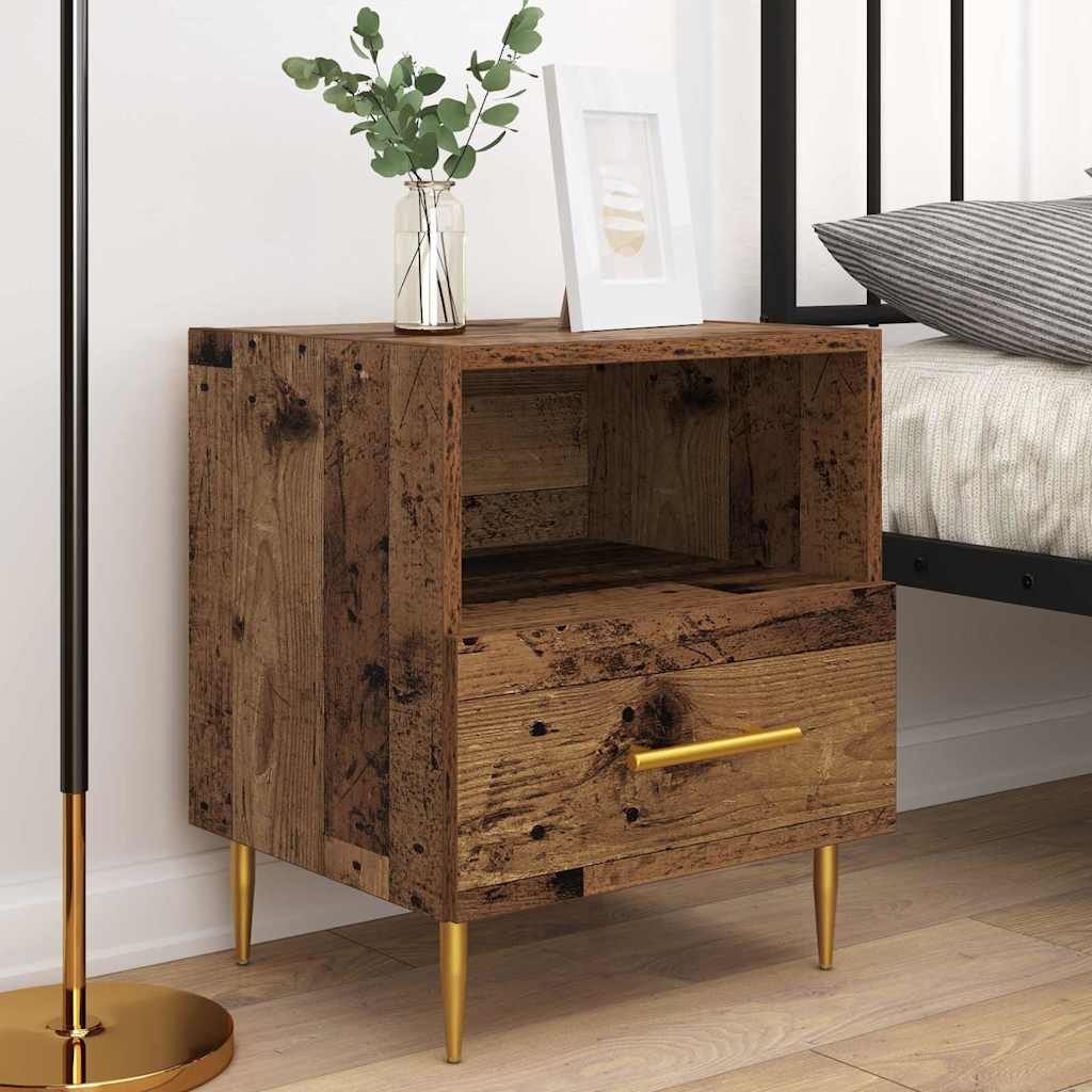 Nachtkastje 2 pcs Oudhout 40 x 35 x 47,5 cm Bewerkt hout is nu te koop bij PeponiXL, paradijselijk wonen!