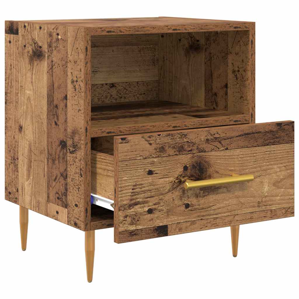 Nachtkastje 2 pcs Oudhout 40 x 35 x 47,5 cm Bewerkt hout is nu te koop bij PeponiXL, paradijselijk wonen!