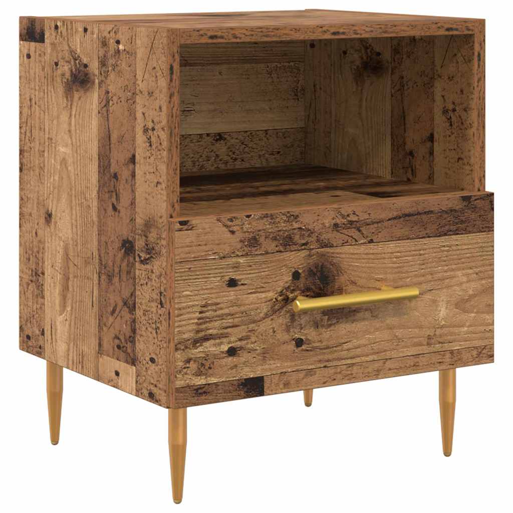 Nachtkastje 2 pcs Oudhout 40 x 35 x 47,5 cm Bewerkt hout is nu te koop bij PeponiXL, paradijselijk wonen!