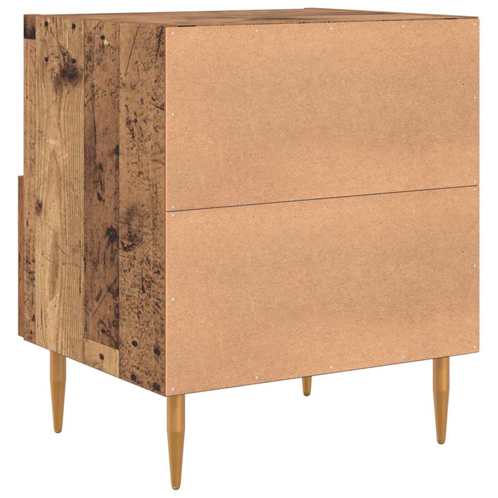 Nachtkastje 2 pcs Oudhout 40 x 35 x 47,5 cm Bewerkt hout is nu te koop bij PeponiXL, paradijselijk wonen!