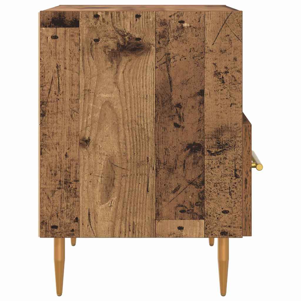 Nachtkastje 2 pcs Oudhout 40 x 35 x 47,5 cm Bewerkt hout is nu te koop bij PeponiXL, paradijselijk wonen!