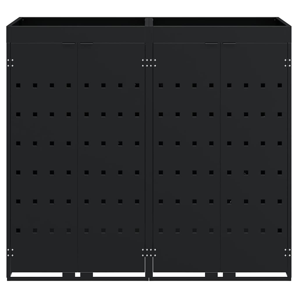 Wieltjesbakopslag voor 2 bakken Zwart 136 x 77,5 x 121,5 cm is nu te koop bij PeponiXL, paradijselijk wonen!