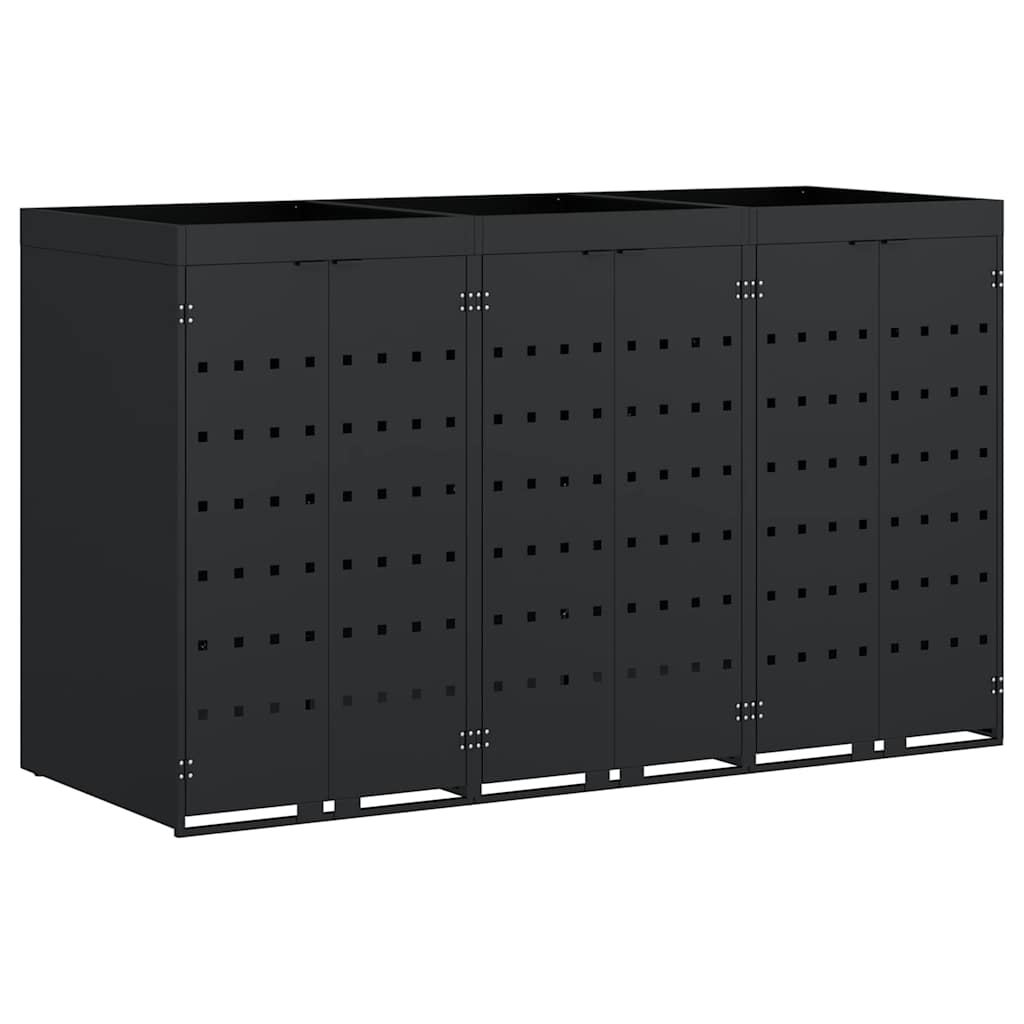 Wieltjesbakopslag voor 3 bakken Zwart 204 x 77,5 x 121,5 cm is nu te koop bij PeponiXL, paradijselijk wonen!