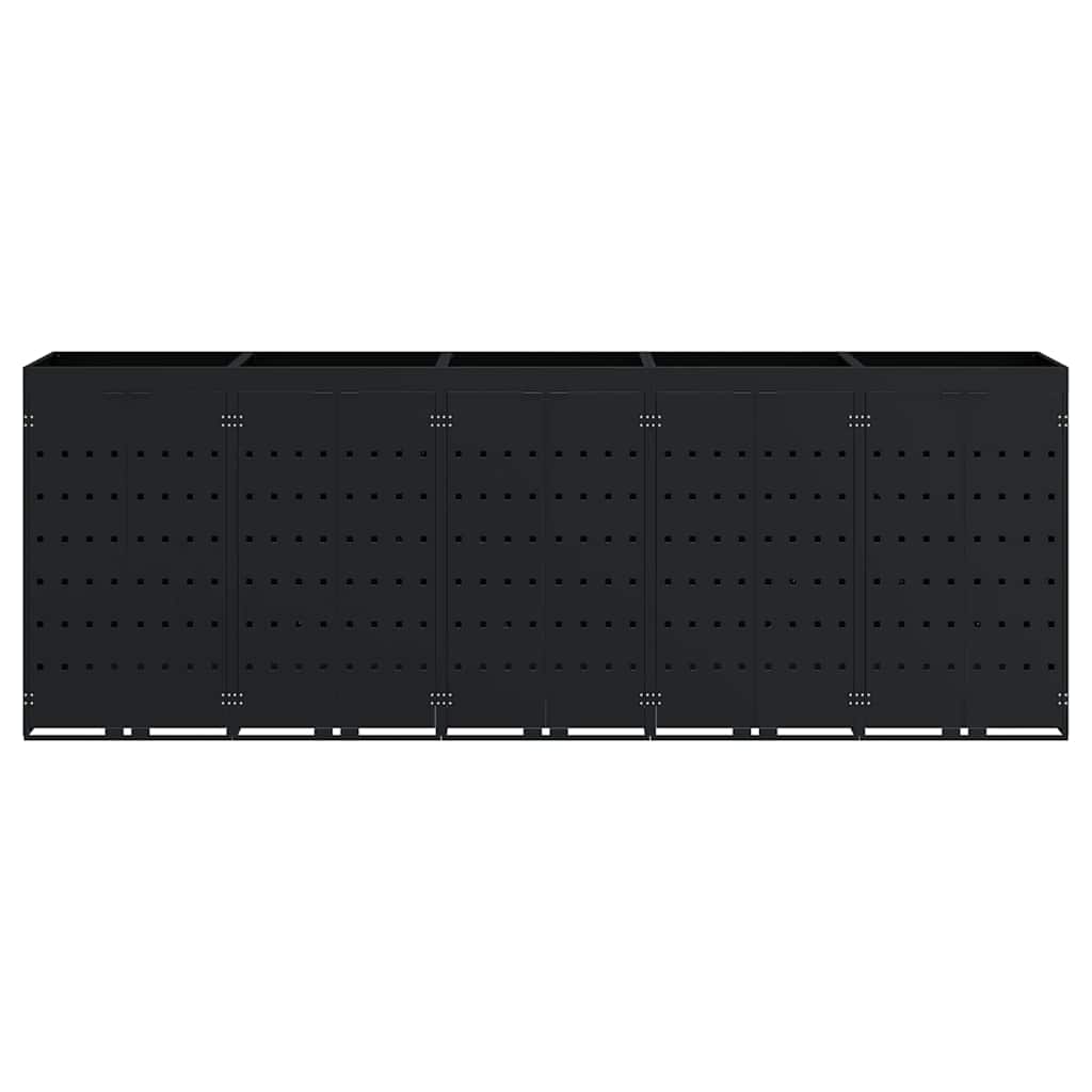 Wieltjesbakopslag voor 5 bakken Zwart 340 x 77,5 x 121,5 cm is nu te koop bij PeponiXL, paradijselijk wonen!