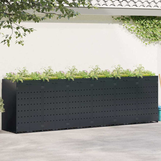 Wieltjesbakopslag voor 6 bakken Zwart 408 x 77,5 x 121,5 cm is nu te koop bij PeponiXL, paradijselijk wonen!