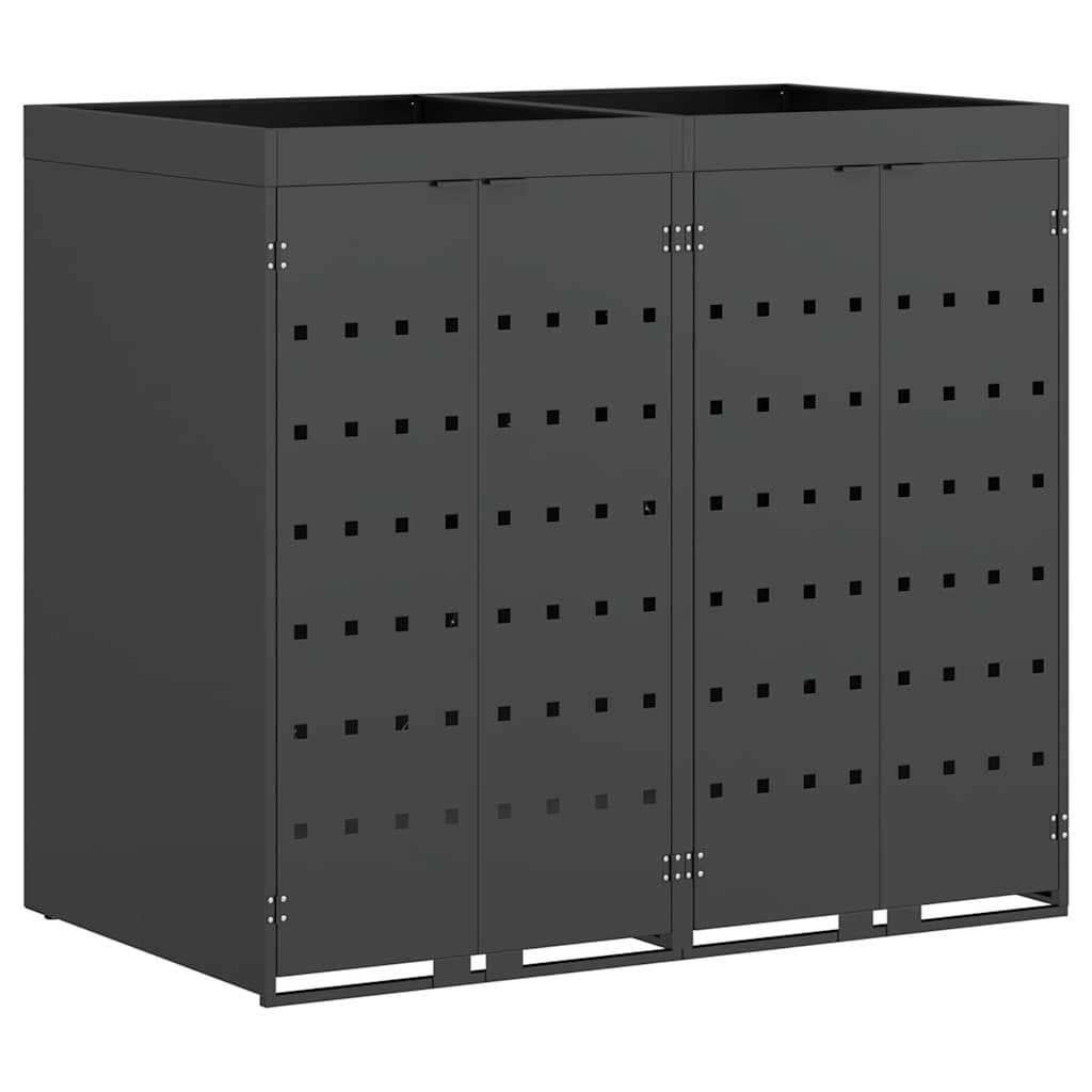 Wieltjesbakopslag voor 2 bakken Antraciet 136 x 77,5 x 121,5 cm is nu te koop bij PeponiXL, paradijselijk wonen!