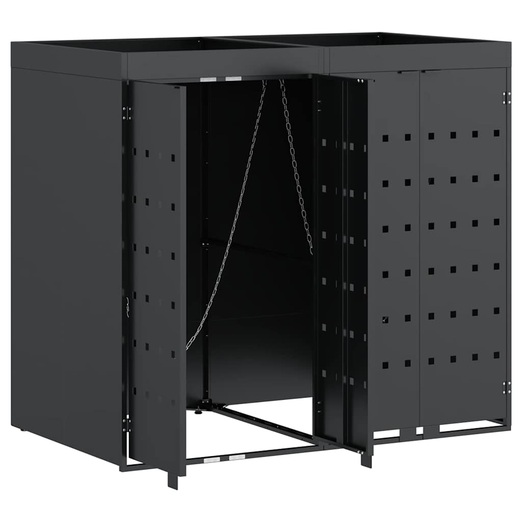 Wieltjesbakopslag voor 2 bakken Antraciet 136 x 77,5 x 121,5 cm is nu te koop bij PeponiXL, paradijselijk wonen!
