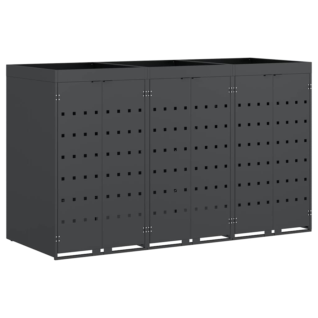Wieltjesbakopslag voor 3 bakken Antraciet 204 x 77,5 x 121,5 cm is nu te koop bij PeponiXL, paradijselijk wonen!