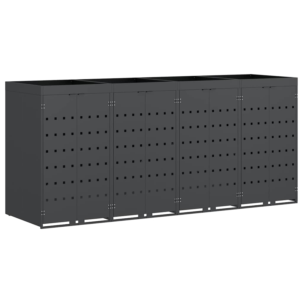 Wieltjesbakopslag voor 4 bakken Antraciet 272 x 77,5 x 121,5 cm is nu te koop bij PeponiXL, paradijselijk wonen!