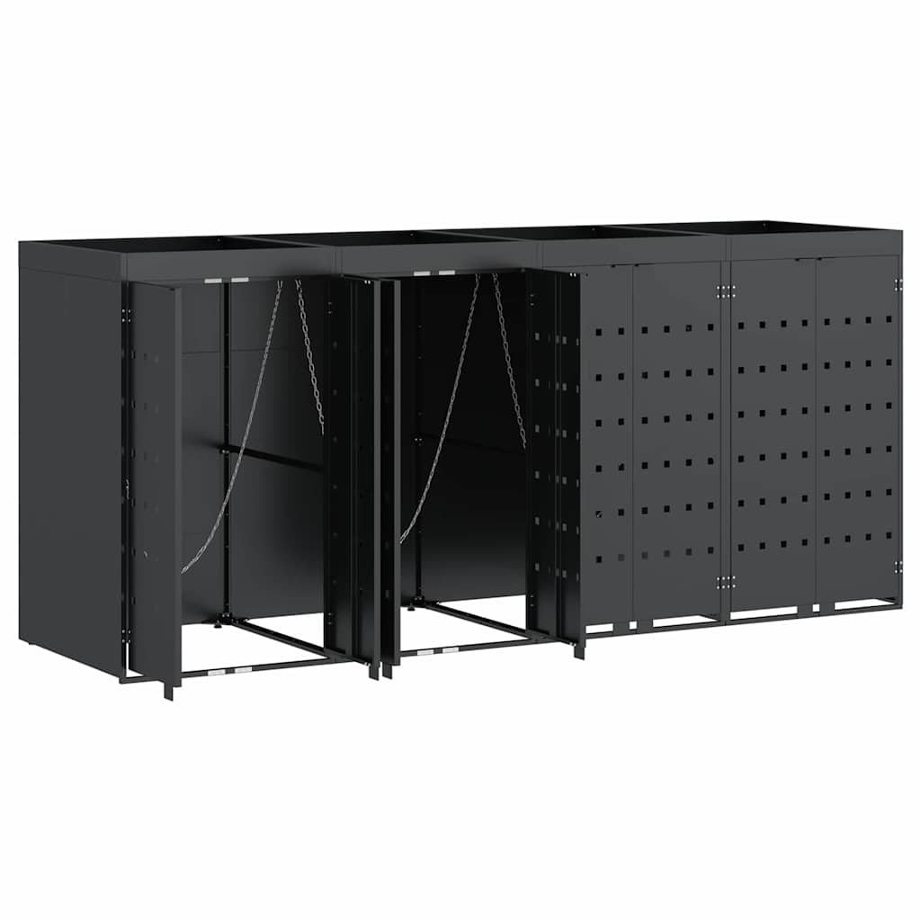 Wieltjesbakopslag voor 4 bakken Antraciet 272 x 77,5 x 121,5 cm is nu te koop bij PeponiXL, paradijselijk wonen!