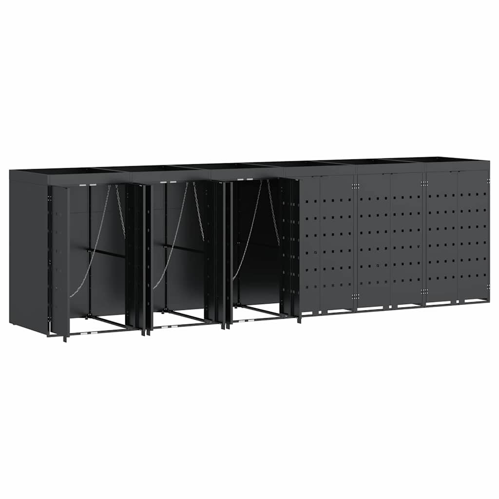 Wieltjesbakopslag voor 6 bakken Antraciet 408 x 77,5 x 121,5 cm is nu te koop bij PeponiXL, paradijselijk wonen!