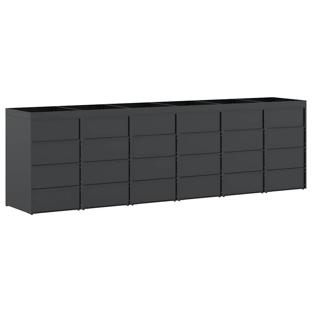 Wieltjesbakopslag voor 6 bakken Antraciet 408 x 77,5 x 121,5 cm is nu te koop bij PeponiXL, paradijselijk wonen!