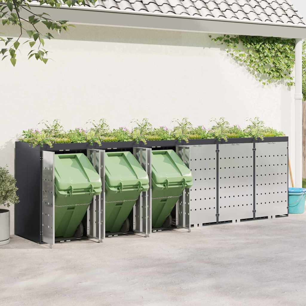Wieltjesbakopslag voor 3 bakken Antraciet 340 x 77.5 x 115.5 cm is nu te koop bij PeponiXL, paradijselijk wonen!