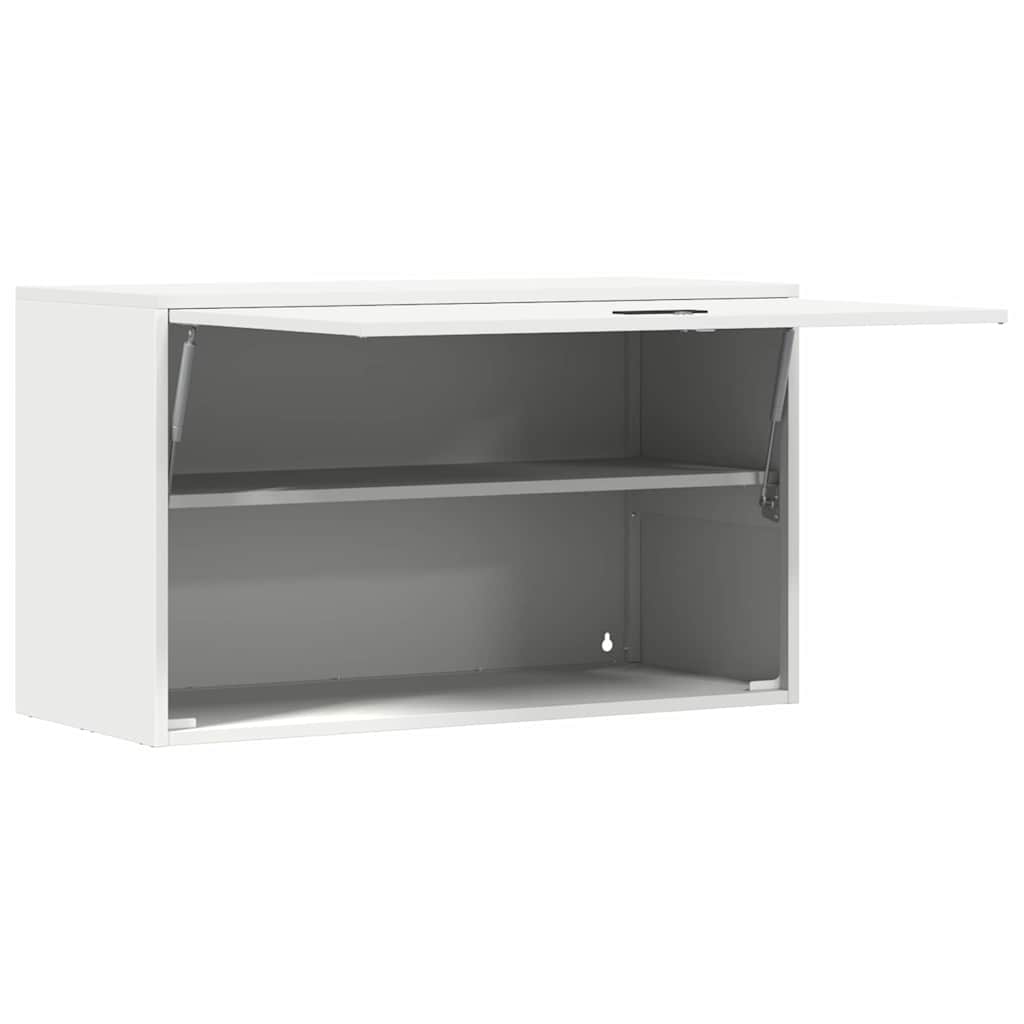 Wandkast voor Garage Wit 90 x 40 x 53 cm Poedercoating staal is nu te koop bij PeponiXL, paradijselijk wonen!