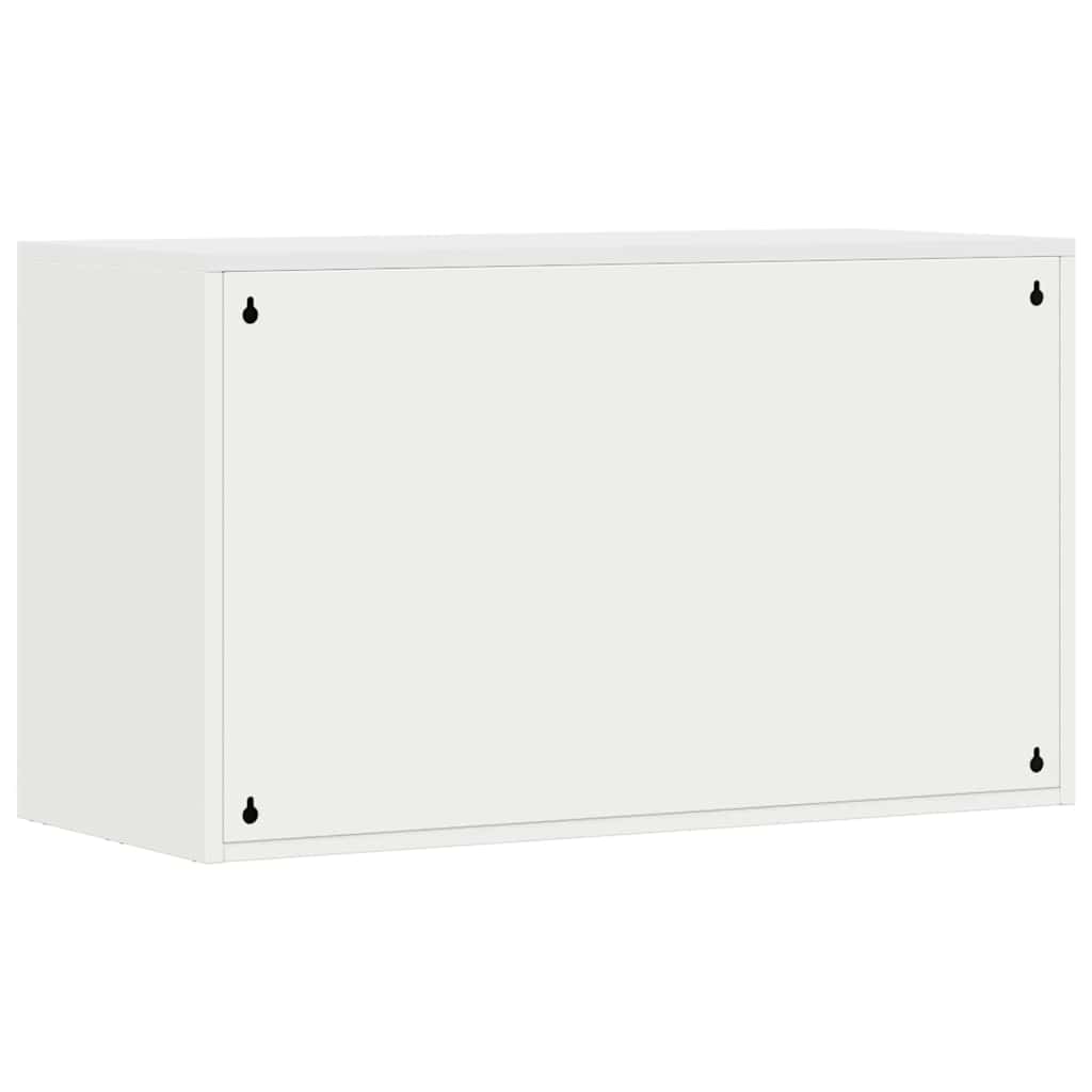 Wandkast voor Garage Wit 90 x 40 x 53 cm Poedercoating staal is nu te koop bij PeponiXL, paradijselijk wonen!